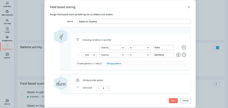 Print de uma tela do Zoho Automation