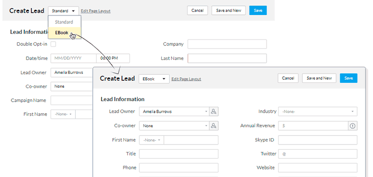 Print de uma tela do Zoho Automation